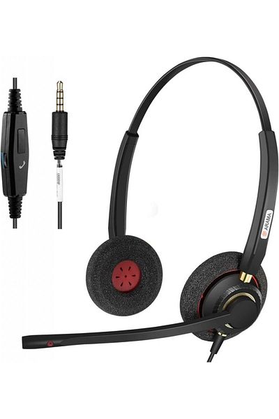 Arama Pc Audio Headset , With Microphone, 3.5 Mm Jack, Black