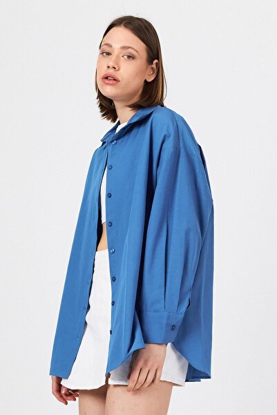 Rays Indigo O Oversize kroj B Osnovni Dugačka košulja 4664A
