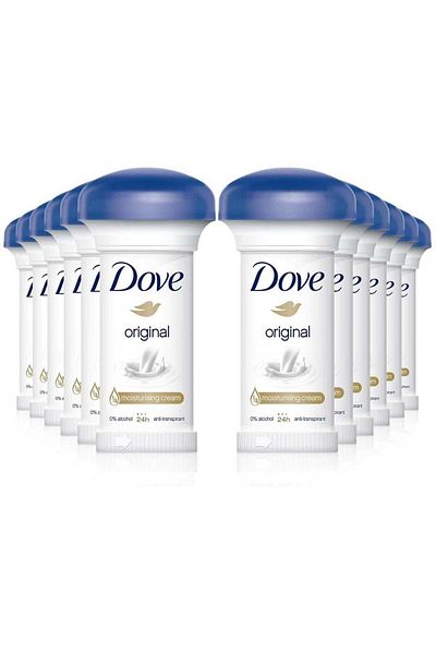 Dove Original Cream Antiperspirant Deodorant 50ml (Pack of 12)