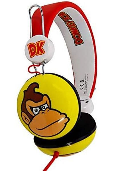 Donkey Kong 2 căști Otl pentru copii, poliuretan, multicolore, mufă jack de 3,5 mm
