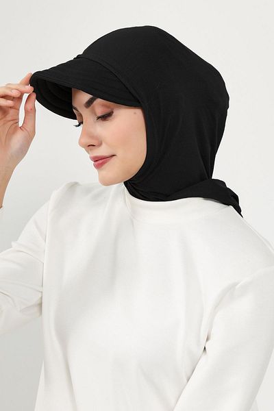 Aisha's Design Combed Cotton Women's Ready Bonnet with Visor and Concealer, B-88P