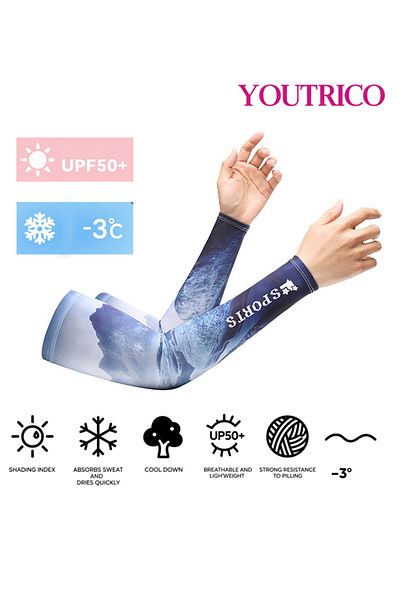 Youtrico Gloves Ice Silk Uv Blocking Arm Covers For Driving/cycling Spf50 High Protection