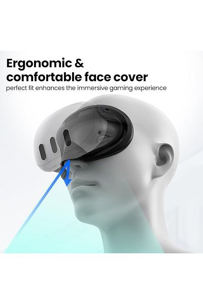 Nepagz Facial Interface, Compatible With Meta Quest 3, Silicone, 24 X 1.8 X 13 Cm