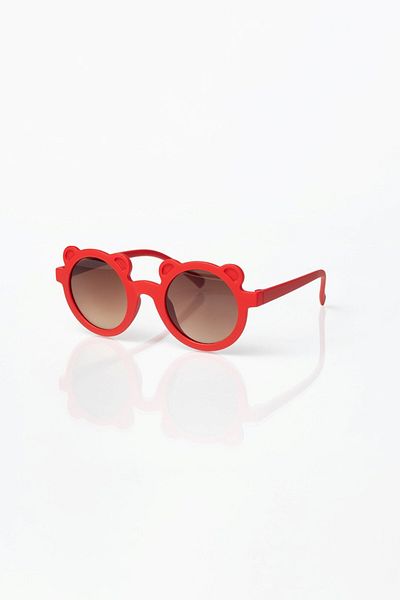 Banamio Bobo Teddy Bear Unisex Children Uv400 Protection Nordic Sunglasses with Storage Case 1-4 Years (Red)