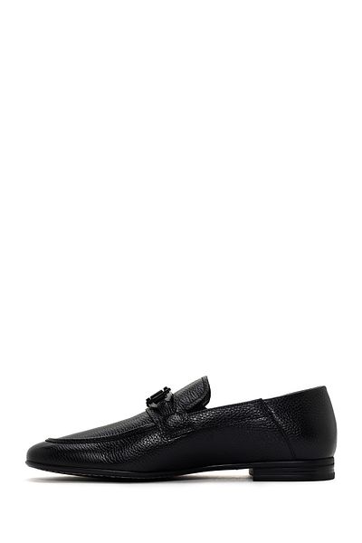 Derimod Pantofi negri pentru bărbați, 100% piele, pantofi Penny Loafer din piele naturală, pantofi casual, pantofi de zi cu zi 24sfd6031ft
