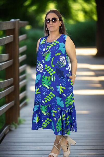 yagmurberen Japanese Sleeveless Skirt with Pockets Bumbums Cotton Viscose Plus Size Dress