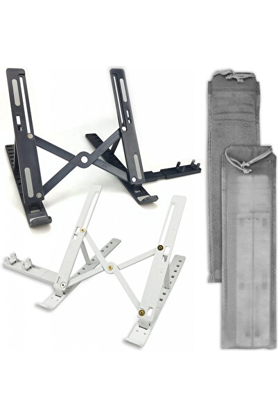 SHUIYUE Set de 2 suporturi reglabile pentru tabletă/laptop SHUIYUE, ABS/silicon