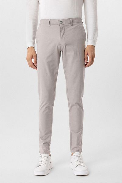 SÜVARİ Παντελόνι Stone Slim Fit Dobby Canvas