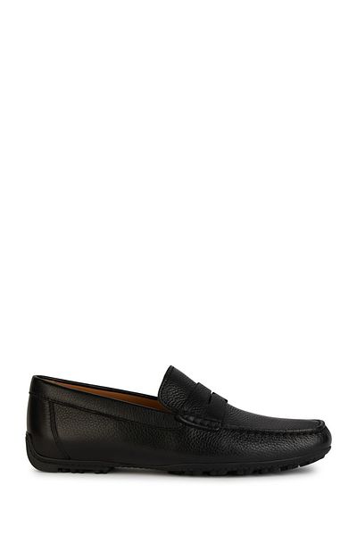 Geox Men's Black U Cosmopolis B - Tum 100% Leather, Genuine Leather Casual Loafer Shoes, Casual Shoes