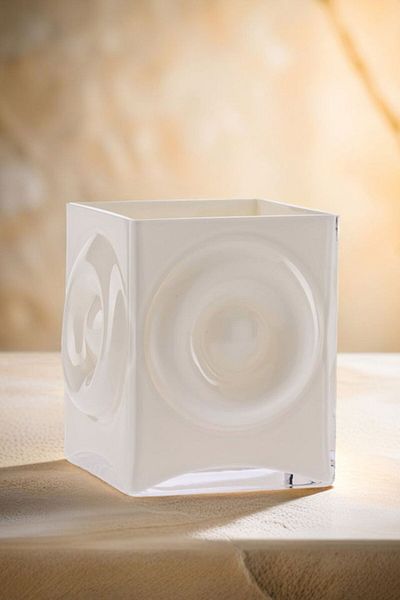Paşabahçe Chicago Vase 18 cm Opal Cream Handmade