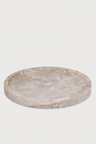 Enza Home Otilia Orta Boy Dekoratif Tabak ve Kase - Gri