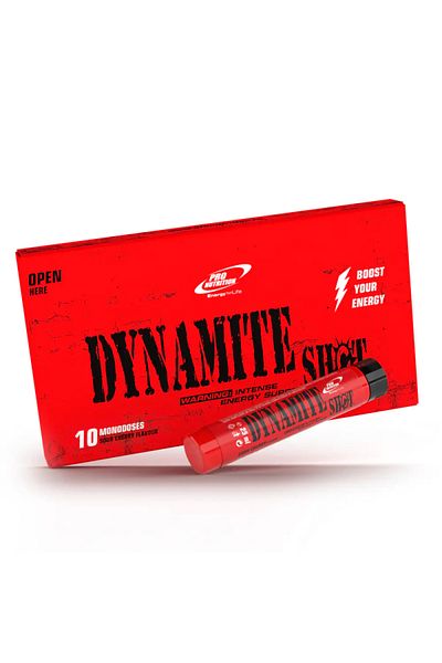 Pro Nutrition Pre-workout Energizing Monodoses, Dynamite Shot Sour Cherry 10 Monodoses X 25 ml