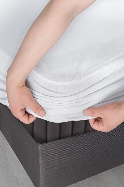 Genel Markalar Pamuklu Fitted Full Kenar Su Sıvı Geçirmez Yatak Koruyucu Alez...