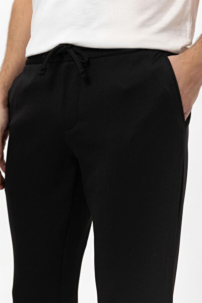 SÜVARİ Siyah Slim Fit Düz Jogger Pantolon