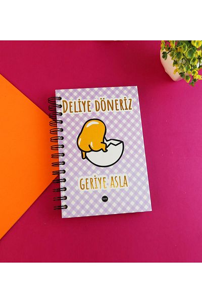 Gift Moda Special Design Spiral 15*21 cm Dot Notebook, Sketchbook, Doodle Book - 2 Sheets with Sticker Gift
