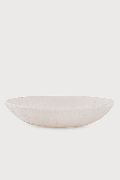 Enza Home Lada Dekoratif Tabak ve Kase - Beyaz