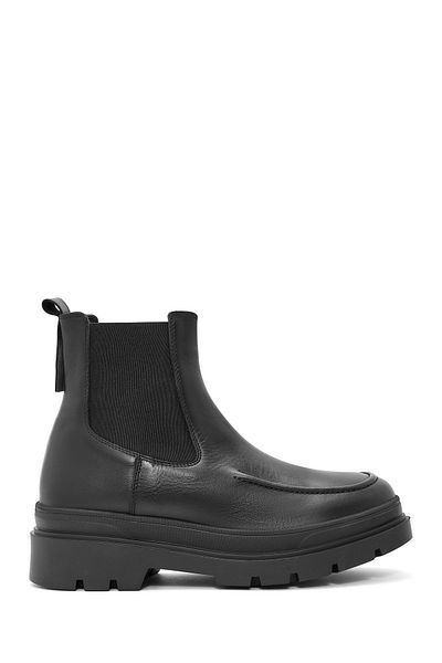 Derimod Men's Black Leather Chelsea Boots 24Wfd 702418