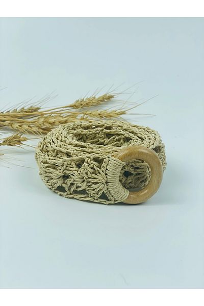 PACHİRA Paper Rope Straw Braid Belt