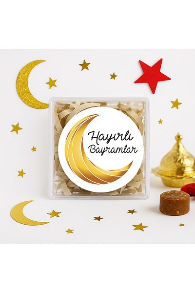 reprodesign Happy Holidays Printed 4 cm Round Labels 24 Pieces