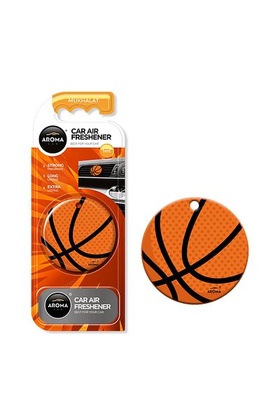 Aroma Car Air Freshener Basketball & Mukhalat Scent, Long Lasting, Natural Fragrance