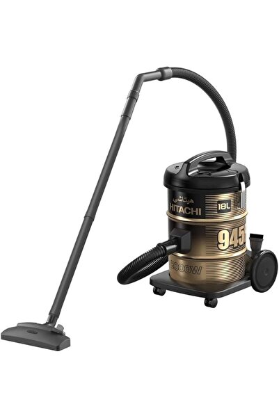 Hitachi Vacuum Cleaner, Barrel Type, 18 Liters, 2000 Watts, Black - CV-945F S...