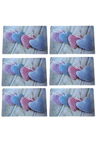 PUFO Set of plate holders for serving food, Pufo Sweet Hearts model, 6 pieces