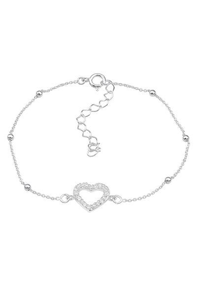 Sterling Silver Bratara AG925 inima cu zirconiu transparent