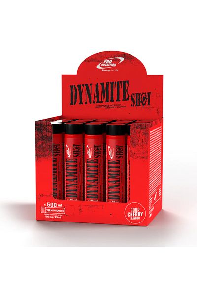 Pro Nutrition Pre-workout Energizing Monodoses, Dynamite Shot Sour Cherry 20 Monodoses X 25 ml