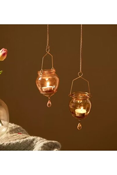 rexa طقم شموع نذرية معلق من قطعتين - 8×8×38 سم