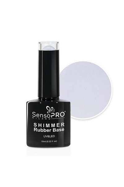 SensoPRO Milano Bază de cauciuc strălucitor - #66 Alb strălucitor, 10ml