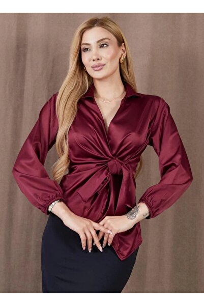 Butik Anvelop Saten Gömlek