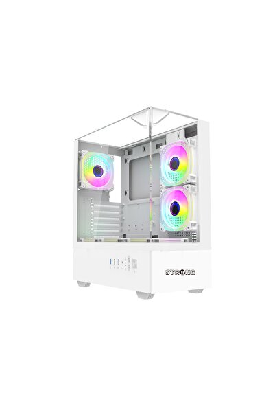 Strong Diamond Beyaz 6x120mm ARGB ATX Gaming Bilgisayar Kasası Powersız