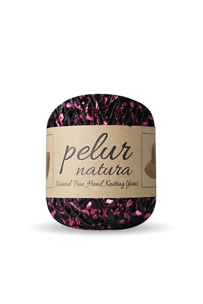 Pelur Natura Confetti Paper Rope Black-Fuchsia