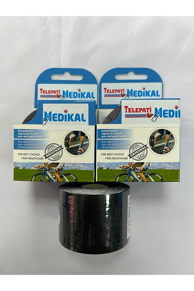 TELEPATİ MEDİKAL كينيسيو - شريط ألم أسود - 2 قطعة