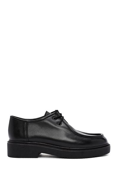 Derimod Gritti Women's Black Lace-Up Leather Men's Shoes 24Wfd 110518