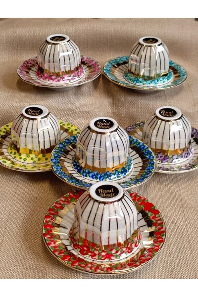 BY.RAYKA PORSELEN El Dekor Arni Porcelain Hand Decoration Painting Mirra Set