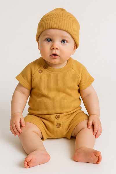 Soft kids طقم علوي وسفلي صيفي للجنسين