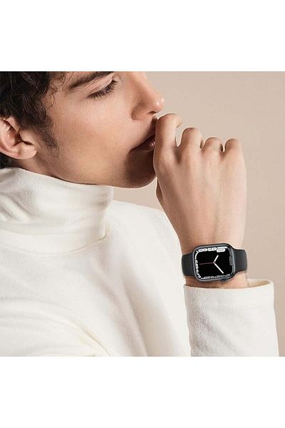 chinbersky Set de două curele pentru Apple Watch Chinbersky, silicon, negru/gri, 42/44/45 mm