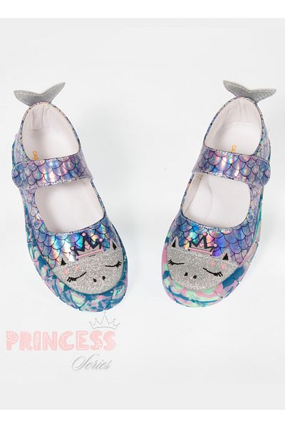 Casabony Mermaid Hologram 3D Girl's Ballerina Sneakers