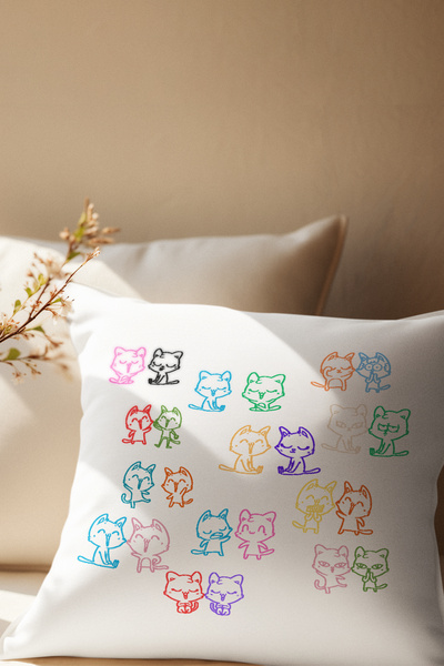 qoeuyl boutique mačka Ler Distrikt Štampano Zabavni Poklon Saten Dekorativni ...