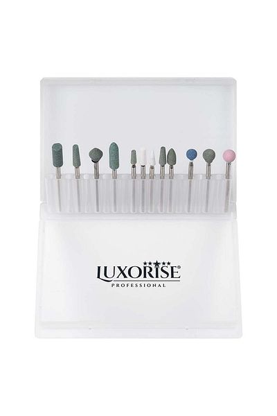 LUXORISE Set burghie pentru unghii pentru pilă electrică profesională, 12 buc.