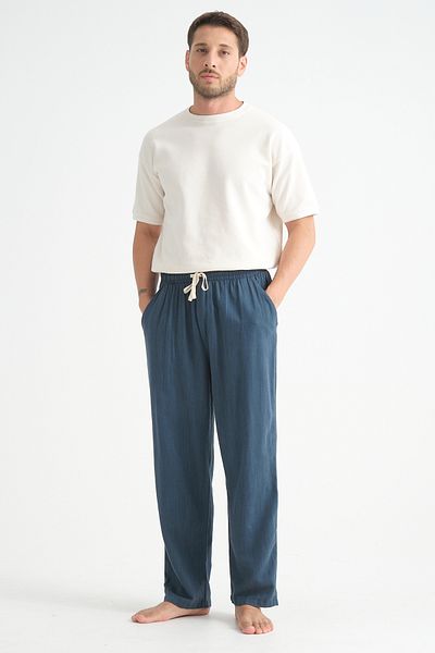 Redline Luxe Men's Linen Blend - Comfortable Baggy Pants, Wide Leg New Season