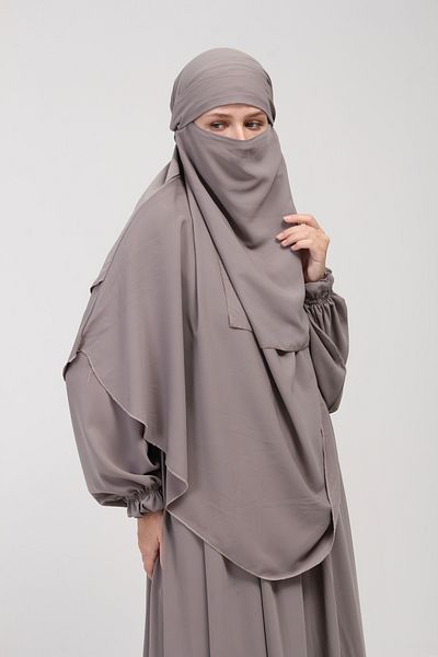 Altobeh Σετ Abaya - Σετ 3 τεμαχίων - Σετ με βολάν με ζώνη, σεντόνι και πέπλο