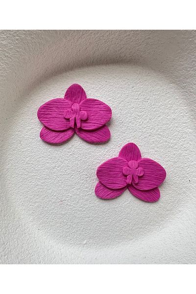ACCESSORY Fuchsia Orchid Earrings