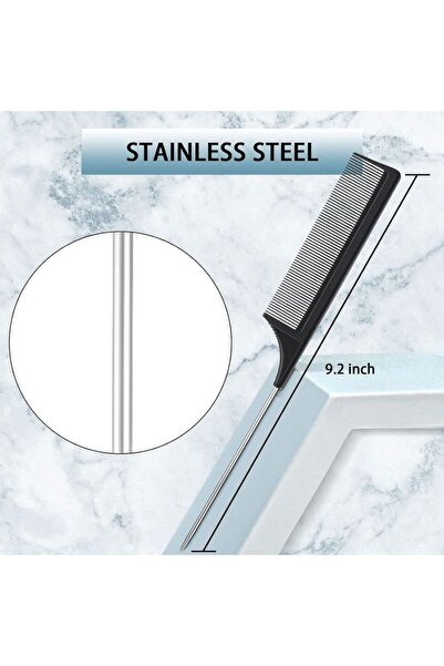 Care And Smile Comb 3 Pcs Slick Back Hair Brush Set Bristle Hair Brush Edge Control Brush Teasing Co