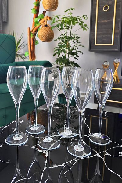 Paşabahçe 6-Piece Footed Glass Cocktail Glass |   Glass Soft Drink Glass |   Coffee Side Water Glass |   Glass