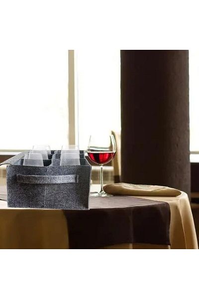 PIASHOW Camping/caravan Cup Holder, Felt, Grey, 28 X 21 Cm
