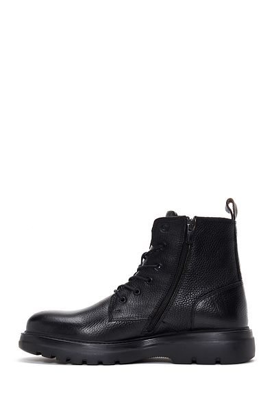 Derimod Men's Black Leather Boots - Lace-up, Casual, 24WFD6306FT