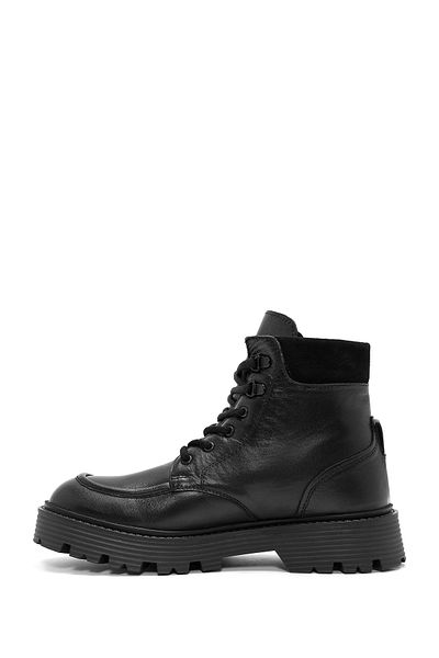 Derimod Men's Black Lace up Leather Boots 24Wfd 701918