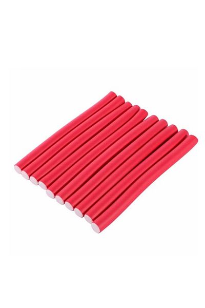 LA PERLA TECH Long Twist-flexible Foam Hair Roller -12 Pc, Red